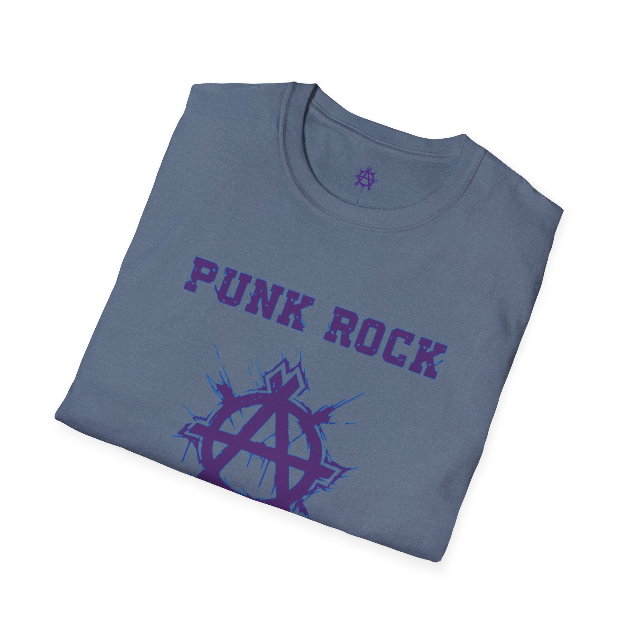 Purple And Blue Punk Rock Small-Anarchy | Paint-Splat-Drip | Graphic T-Shirt