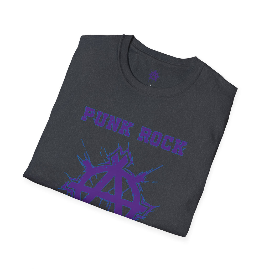 Purple And Blue Punk Rock Large-Anarchy | Paint-Splat-Drip | Graphic T-Shirt