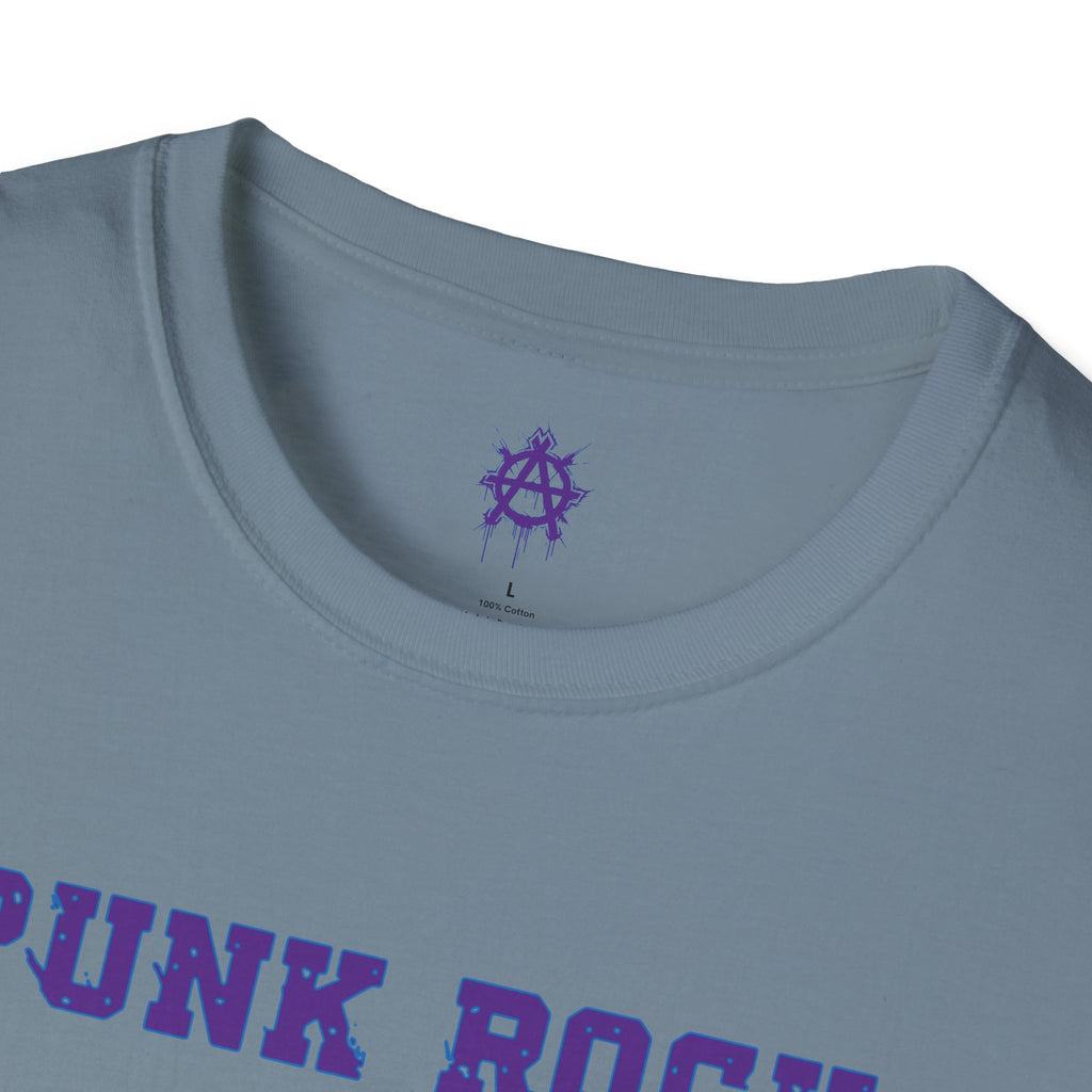 Purple And Blue Punk Rock Large-Anarchy | Paint-Splat-Drip | Graphic T-Shirt