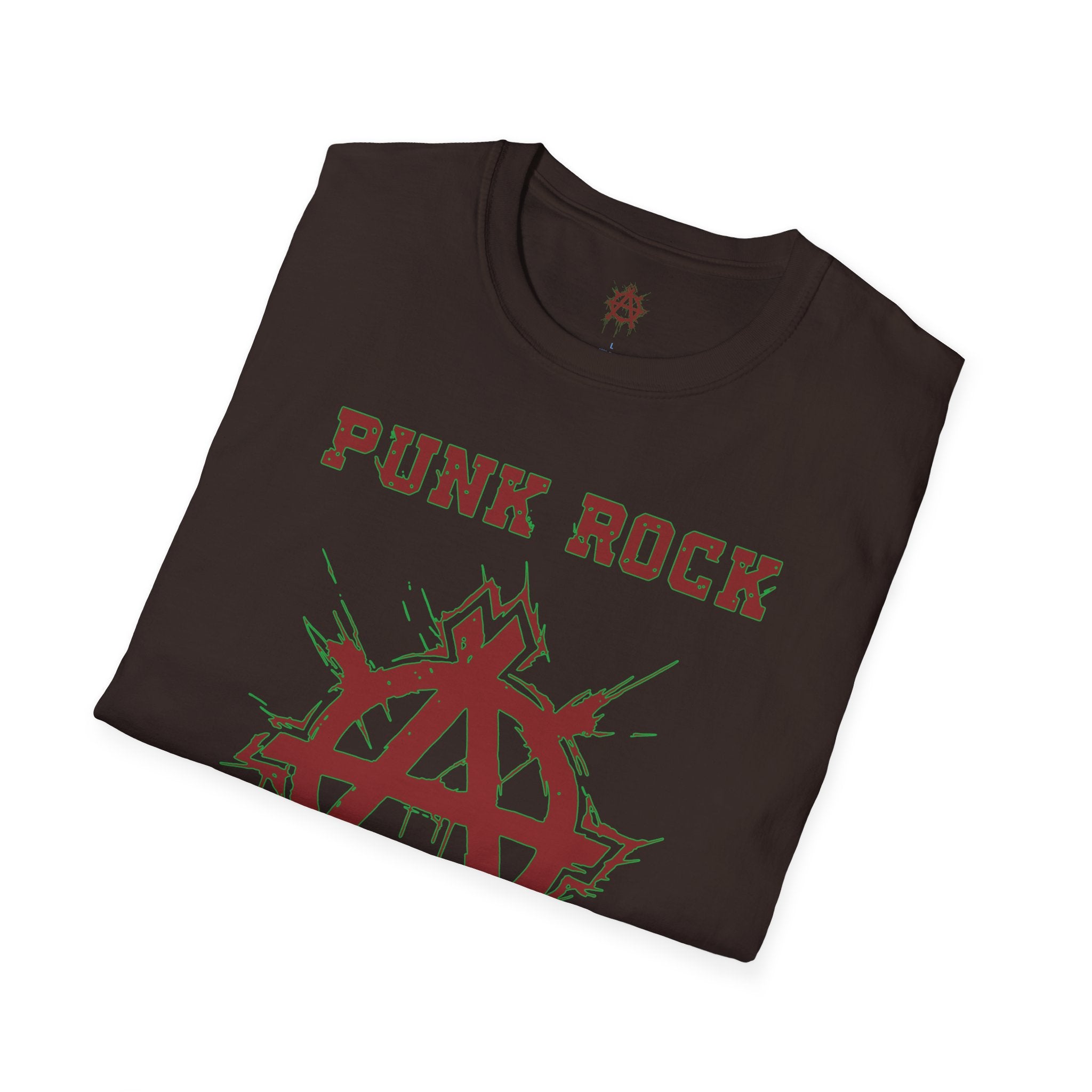 Red And Green Punk Rock Large-Anarchy | Paint-Splat-Drip | Graphic T-Shirt