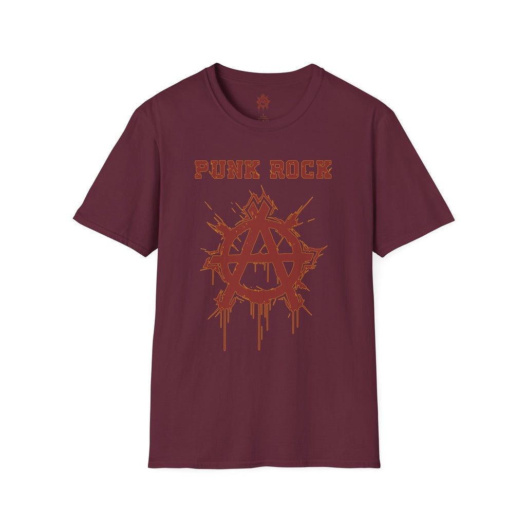 Red And Orange Punk Rock Large-Anarchy | Paint-Splat-Drip | Graphic T-Shirt