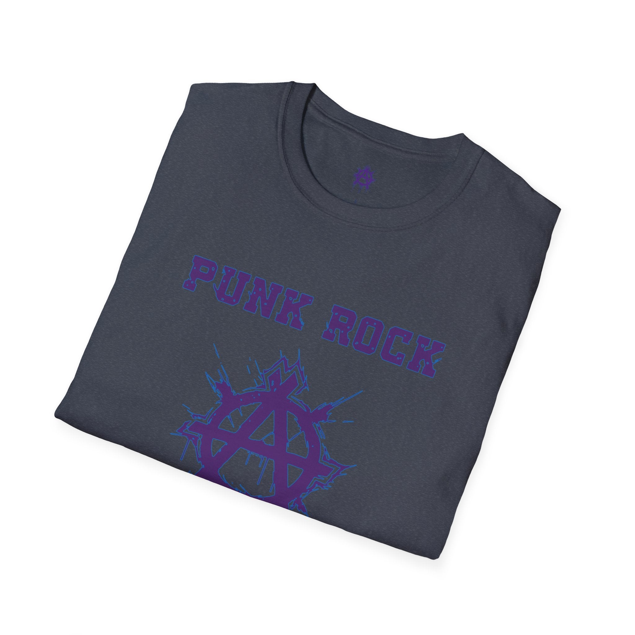 Purple And Blue Punk Rock Small-Anarchy | Paint-Splat-Drip | Graphic T-Shirt