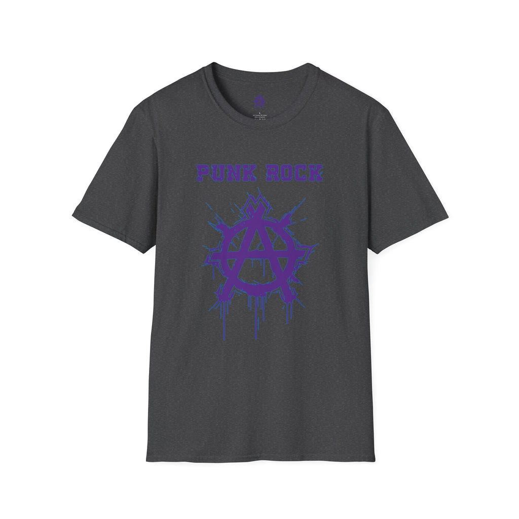 Purple And Blue Punk Rock Large-Anarchy | Paint-Splat-Drip | Graphic T-Shirt