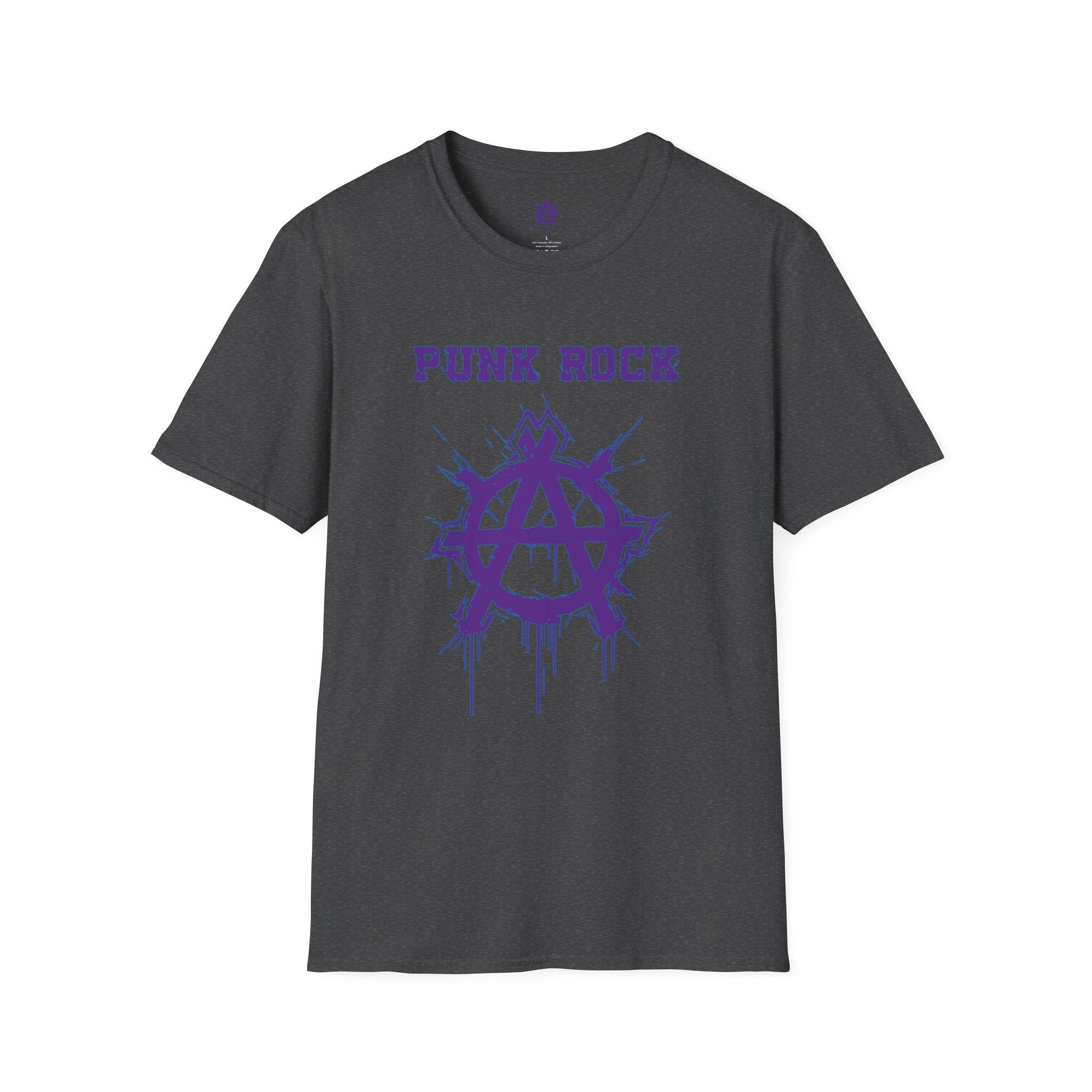 Purple And Blue Punk Rock Large-Anarchy | Paint-Splat-Drip | Graphic T-Shirt