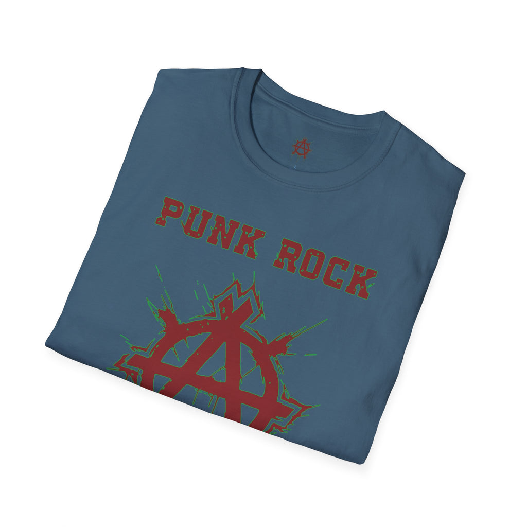 Red And Green Punk Rock Large-Anarchy | Paint-Splat-Drip | Graphic T-Shirt