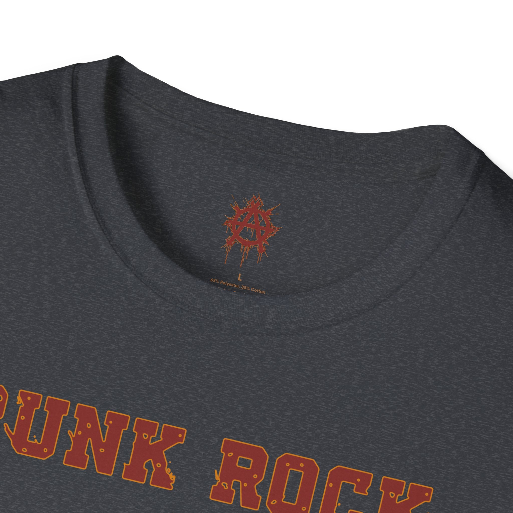 Red And Orange Punk Rock Large-Anarchy | Paint-Splat-Drip | Graphic T-Shirt