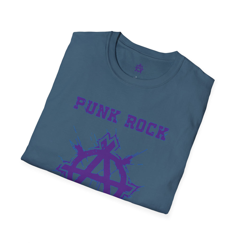 Purple And Blue Punk Rock Large-Anarchy | Paint-Splat-Drip | Graphic T-Shirt