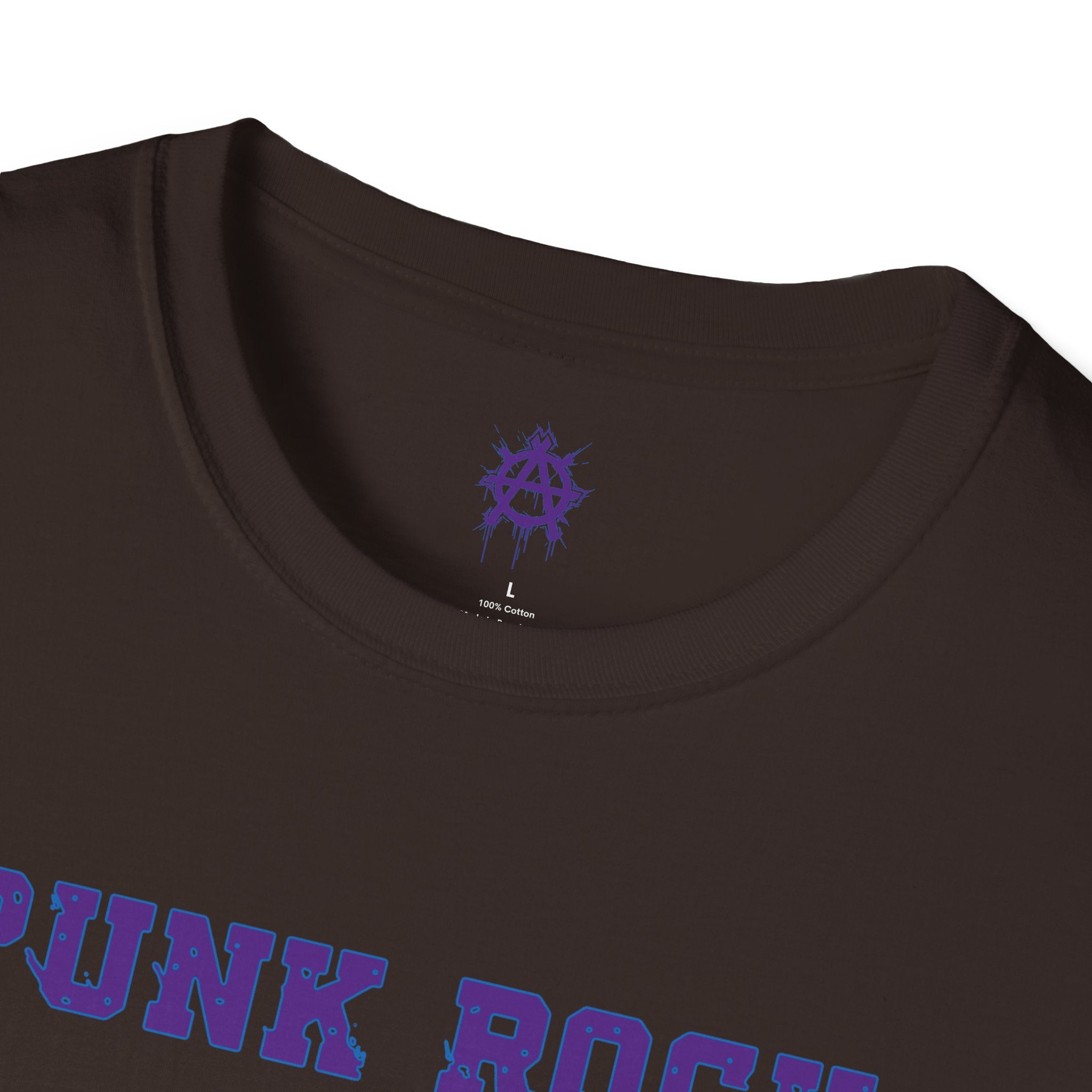 Purple And Blue Punk Rock Large-Anarchy | Paint-Splat-Drip | Graphic T-Shirt