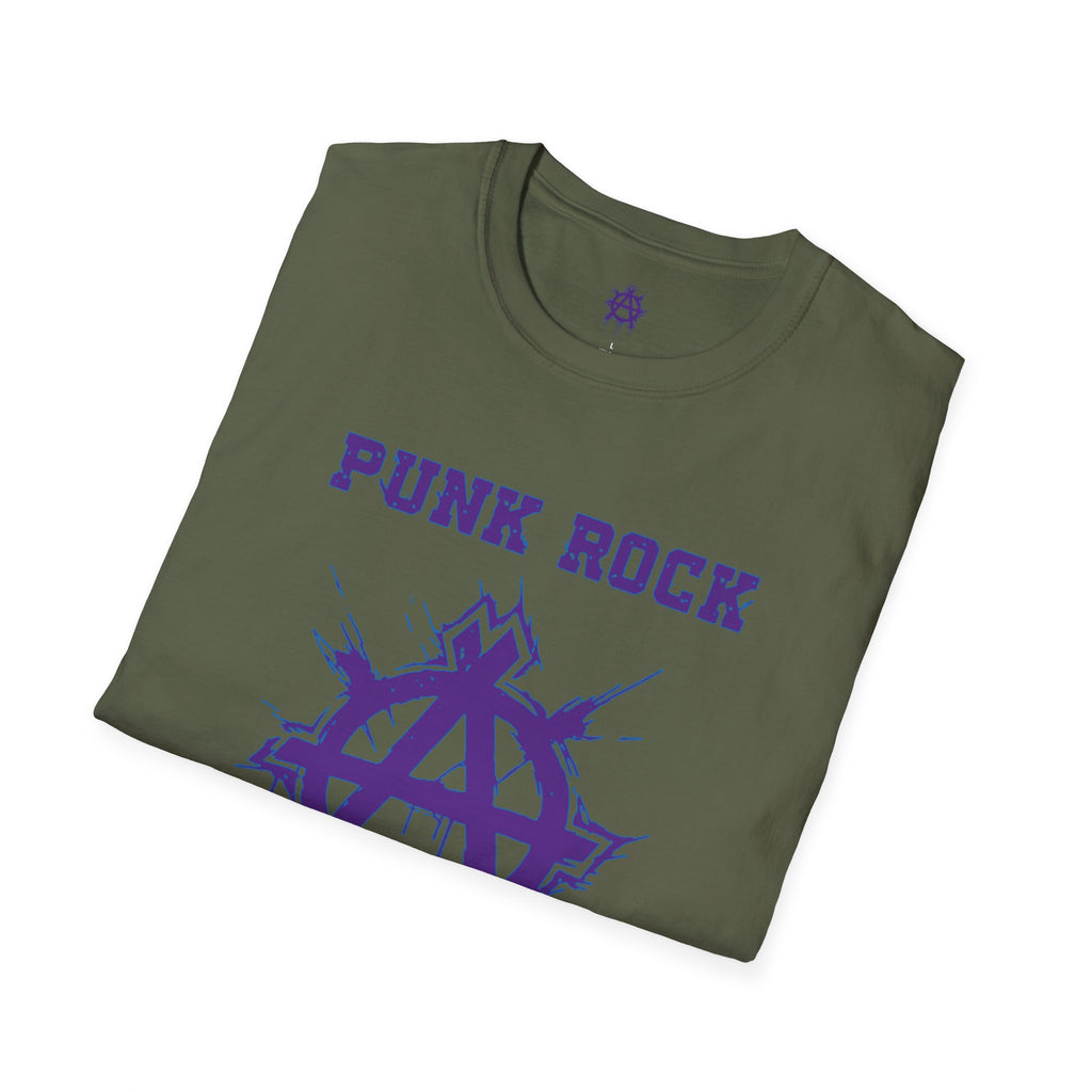 Purple And Blue Punk Rock Large-Anarchy | Paint-Splat-Drip | Graphic T-Shirt