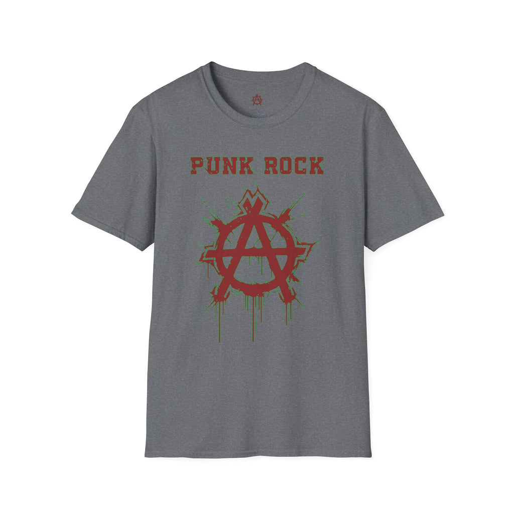 Red And Green Punk Rock Large-Anarchy | Paint-Splat-Drip | Graphic T-Shirt