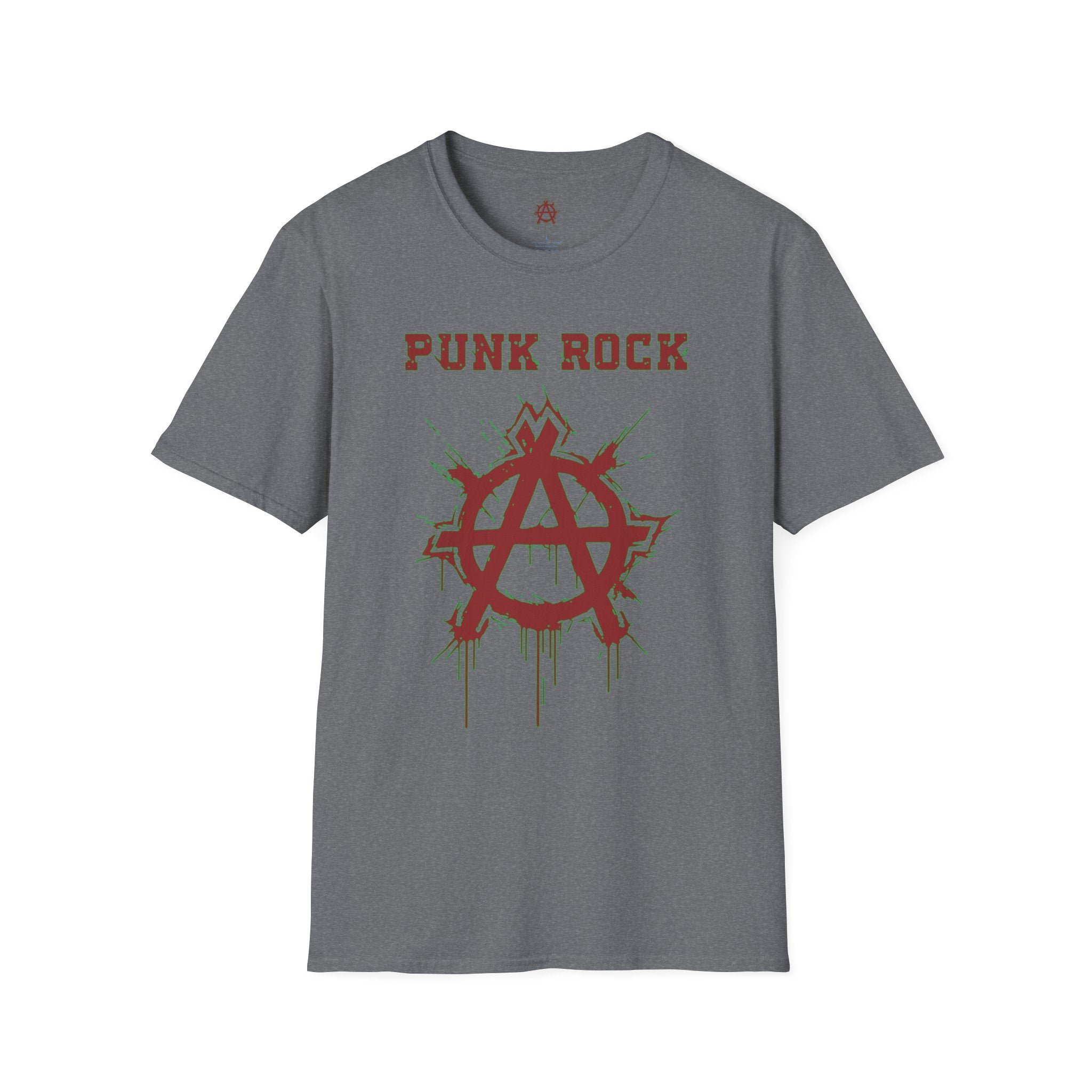 Red And Green Punk Rock Large-Anarchy | Paint-Splat-Drip | Graphic T-Shirt