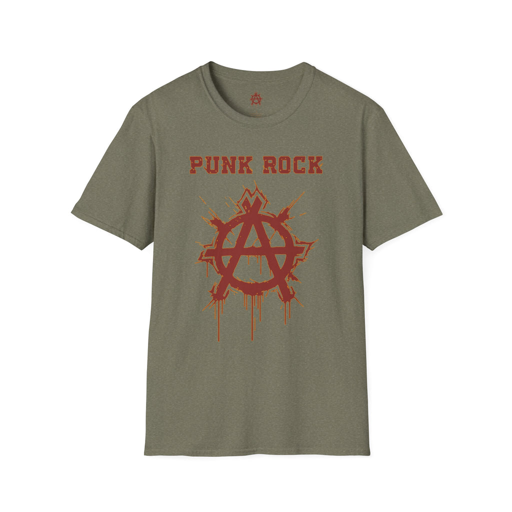 Red And Orange Punk Rock Large-Anarchy | Paint-Splat-Drip | Graphic T-Shirt
