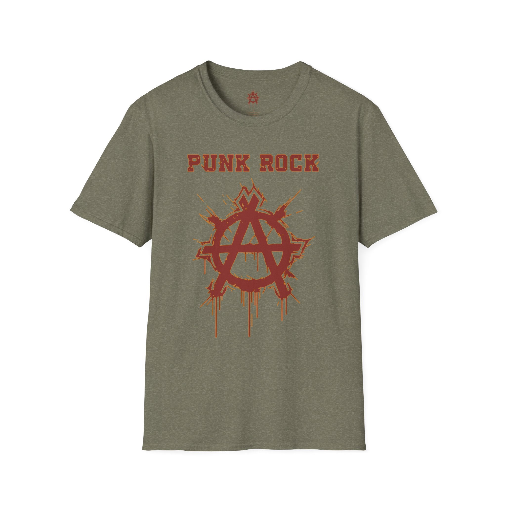 Red And Orange Punk Rock Large-Anarchy | Paint-Splat-Drip | Graphic T-Shirt