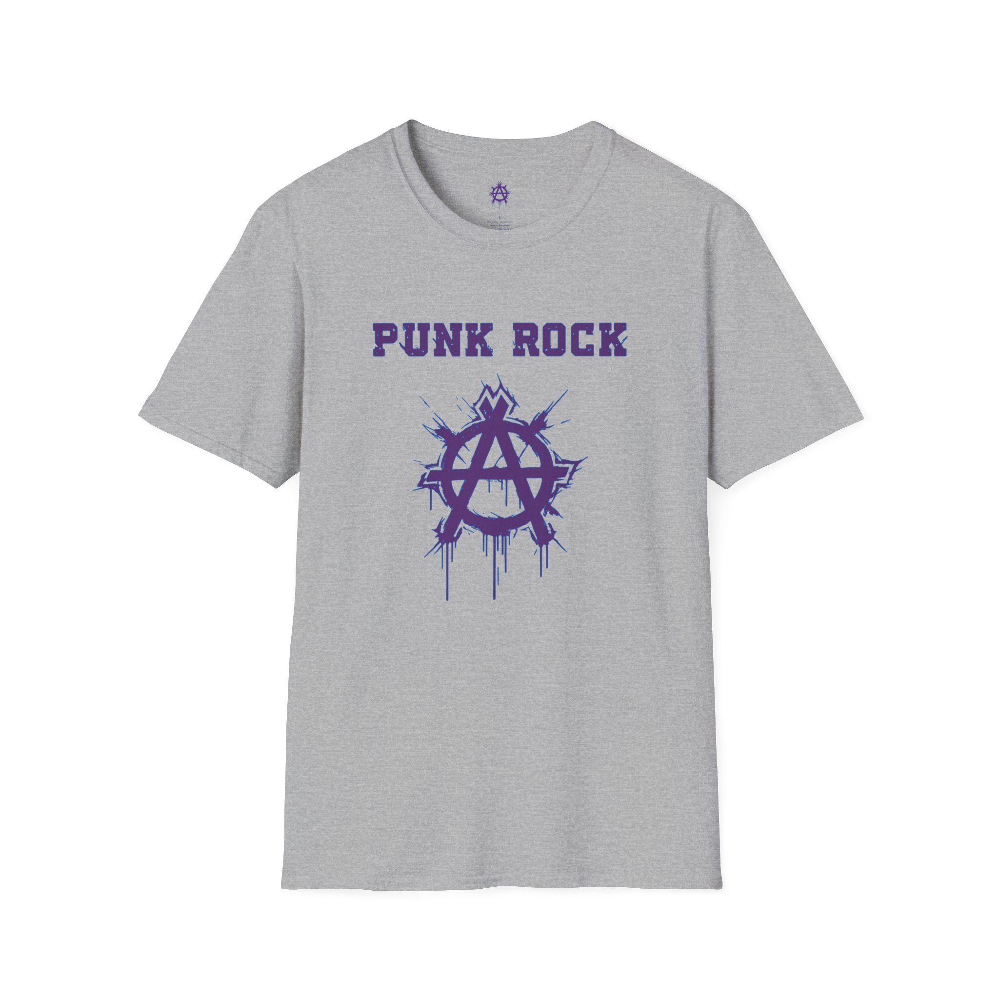 Purple And Blue Punk Rock Small-Anarchy | Paint-Splat-Drip | Graphic T-Shirt