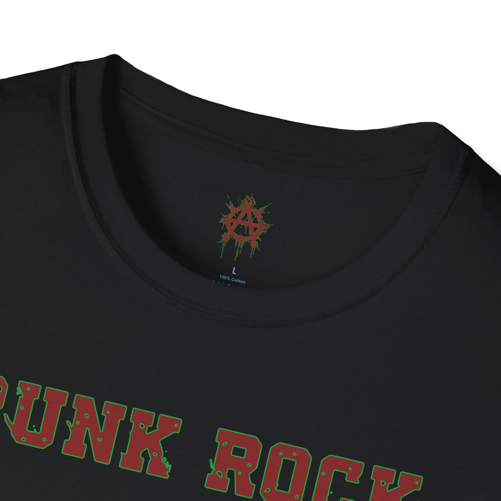 Red And Green Punk Rock Large-Anarchy | Paint-Splat-Drip | Graphic T-Shirt