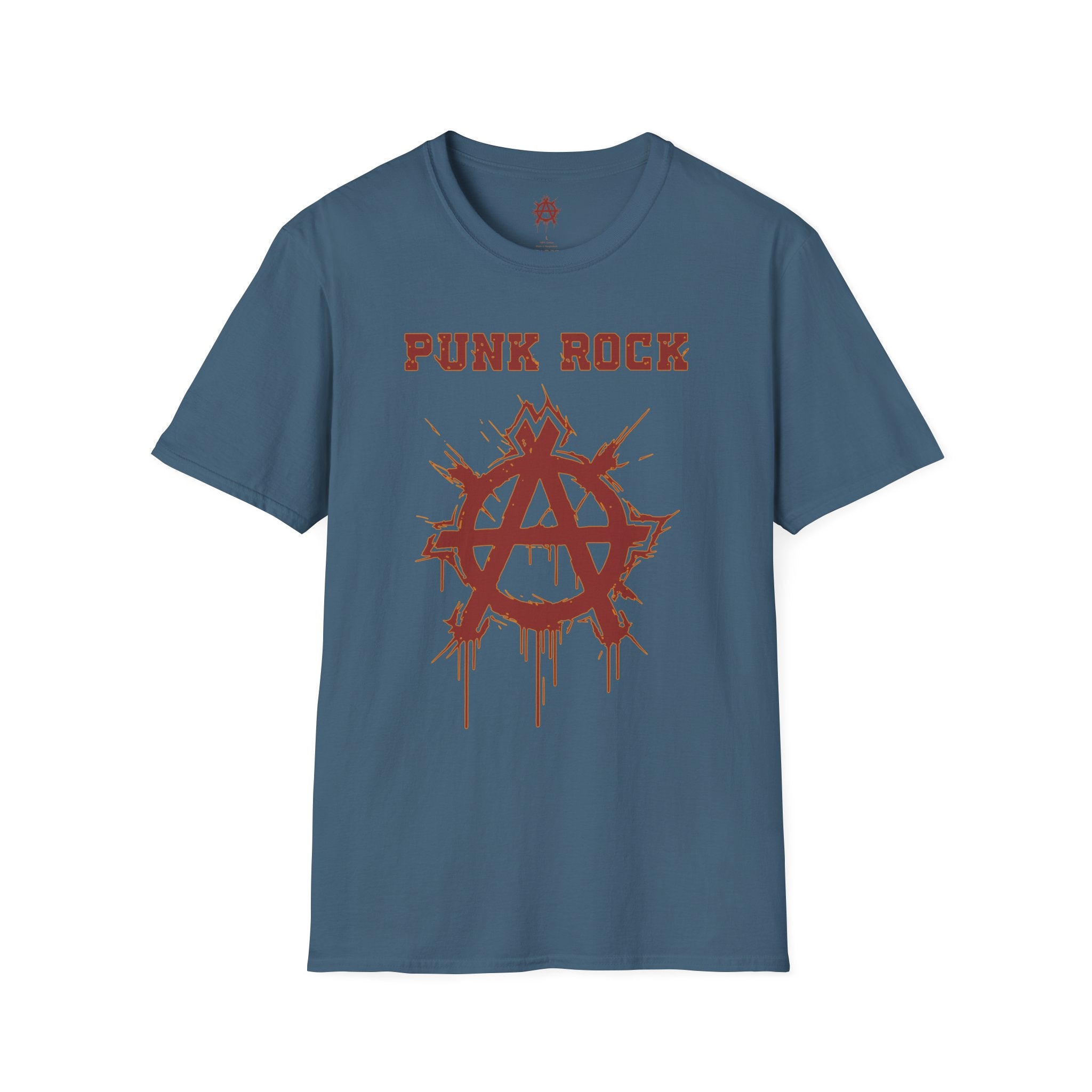 Red And Orange Punk Rock Large-Anarchy | Paint-Splat-Drip | Graphic T-Shirt