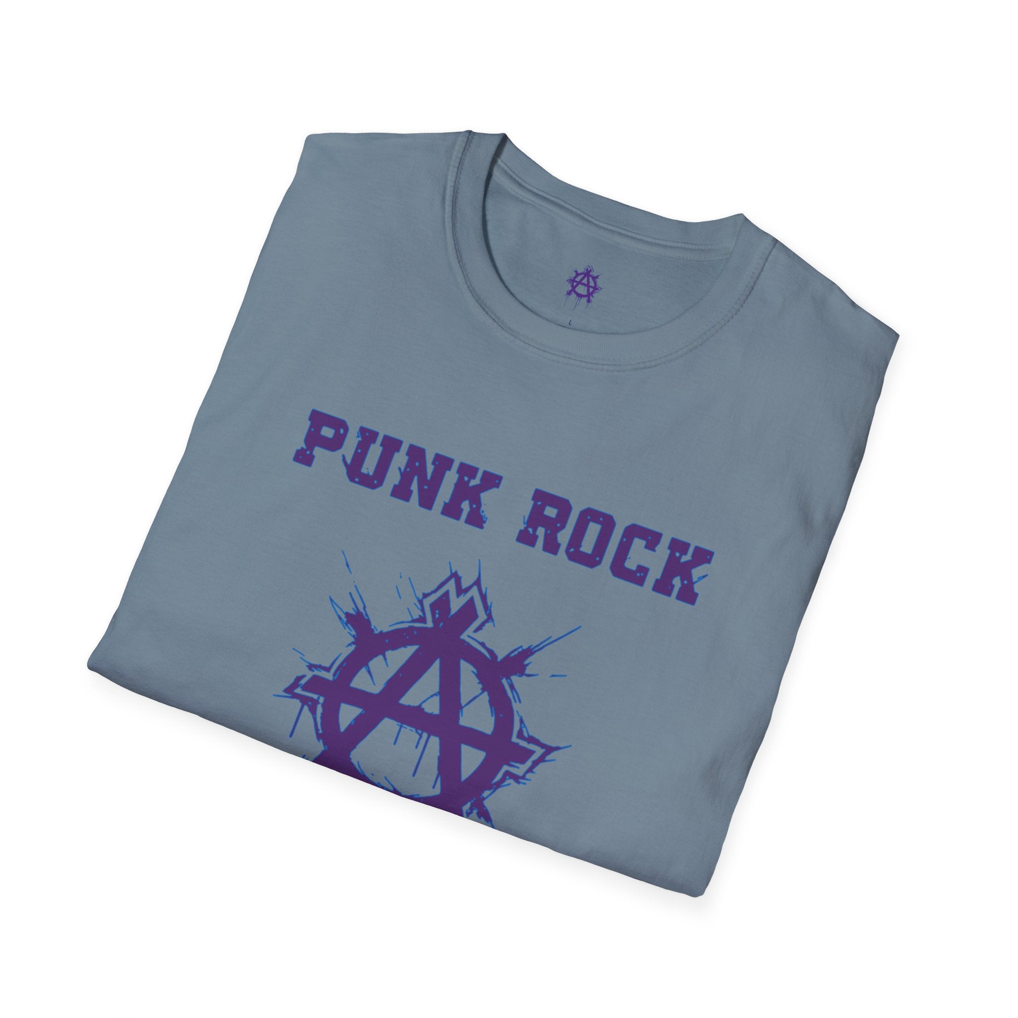 Purple And Blue Punk Rock Small-Anarchy | Paint-Splat-Drip | Graphic T-Shirt