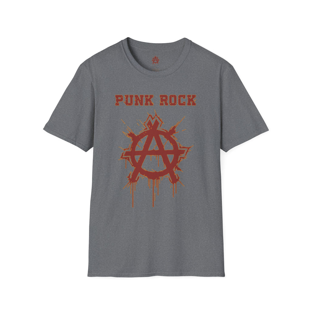 Red And Orange Punk Rock Large-Anarchy | Paint-Splat-Drip | Graphic T-Shirt