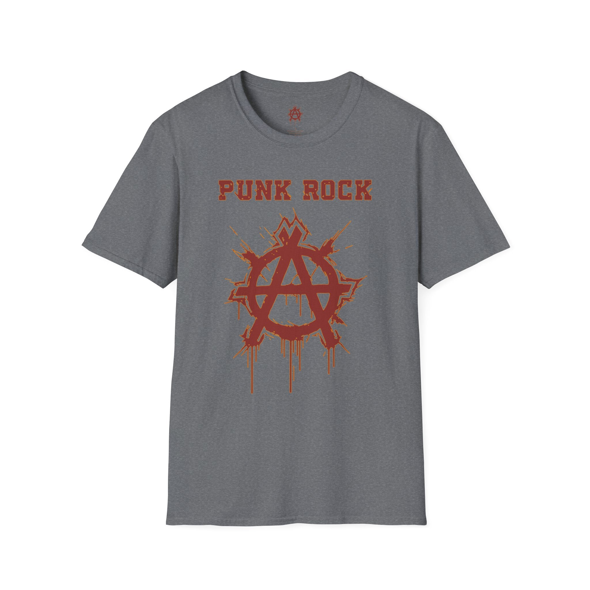 Red And Orange Punk Rock Large-Anarchy | Paint-Splat-Drip | Graphic T-Shirt