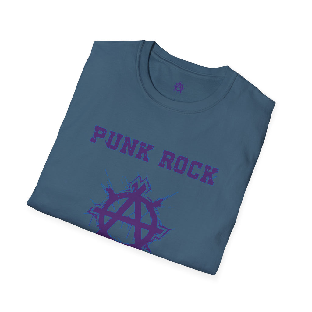 Purple And Blue Punk Rock Small-Anarchy | Paint-Splat-Drip | Graphic T-Shirt