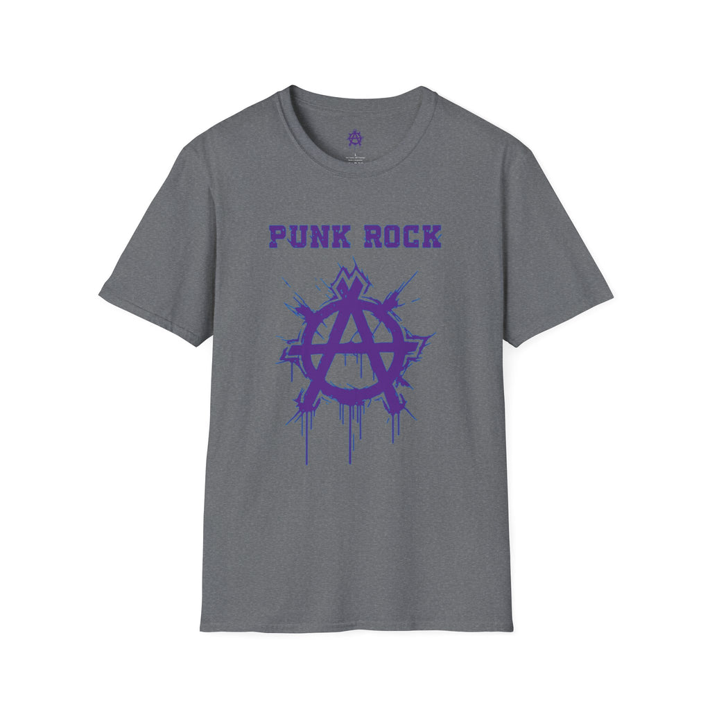 Purple And Blue Punk Rock Large-Anarchy | Paint-Splat-Drip | Graphic T-Shirt
