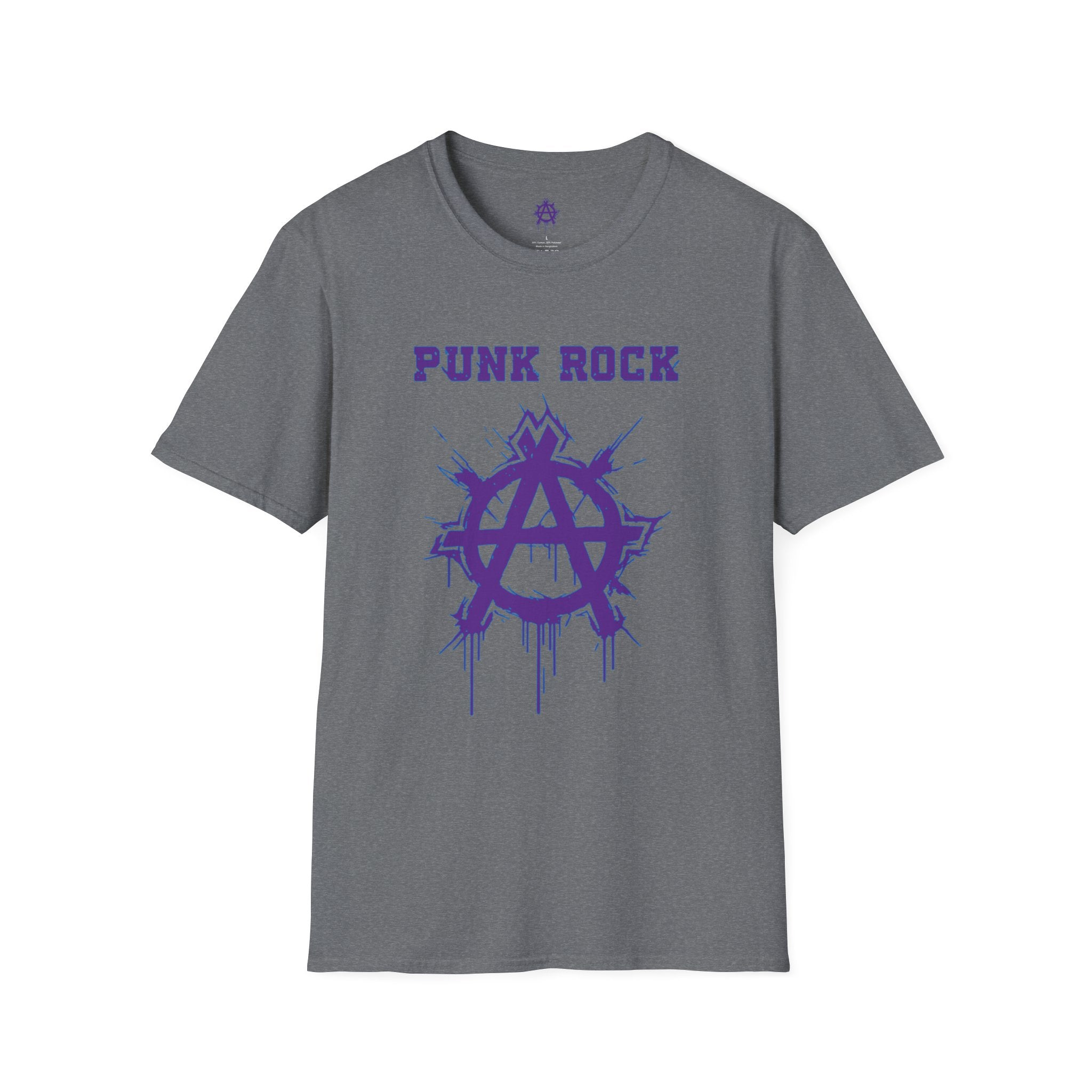Purple And Blue Punk Rock Large-Anarchy | Paint-Splat-Drip | Graphic T-Shirt