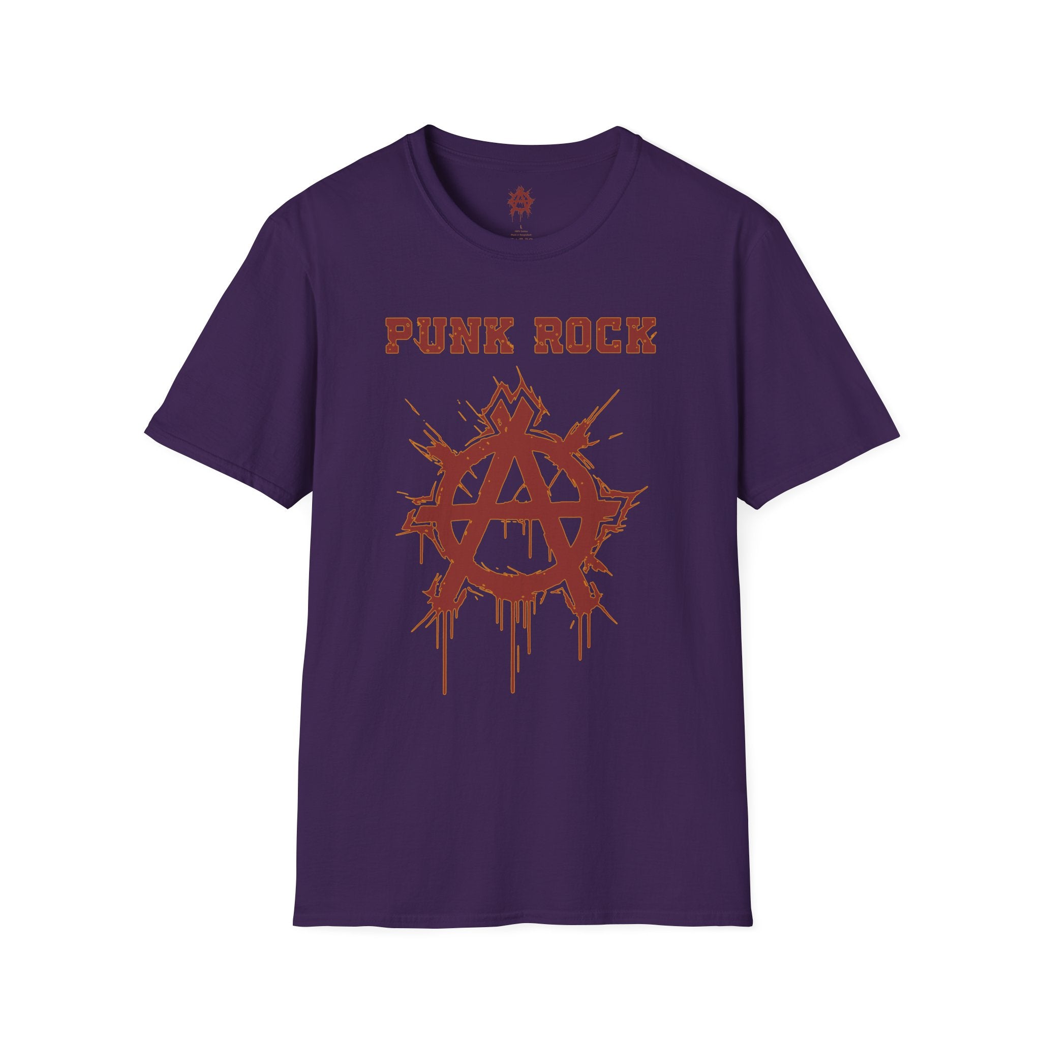 Red And Orange Punk Rock Large-Anarchy | Paint-Splat-Drip | Graphic T-Shirt