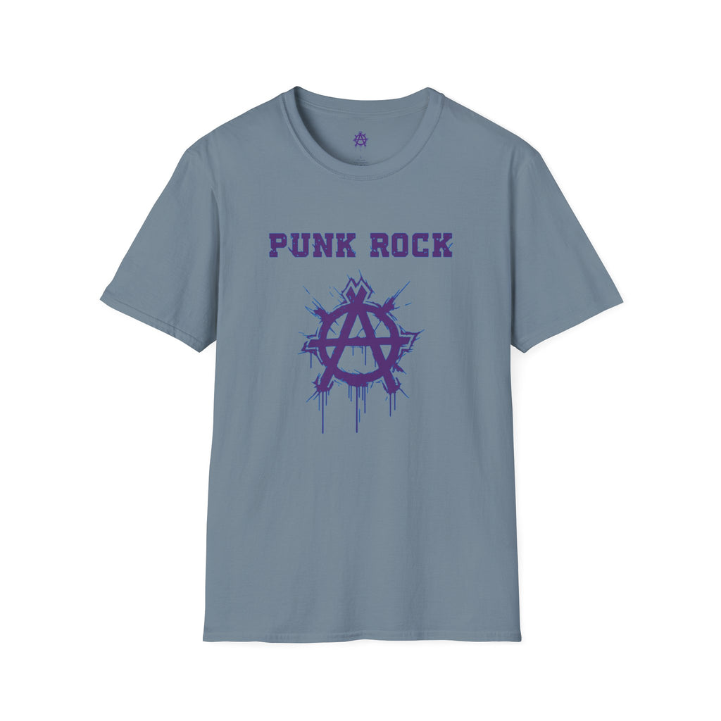 Purple And Blue Punk Rock Small-Anarchy | Paint-Splat-Drip | Graphic T-Shirt