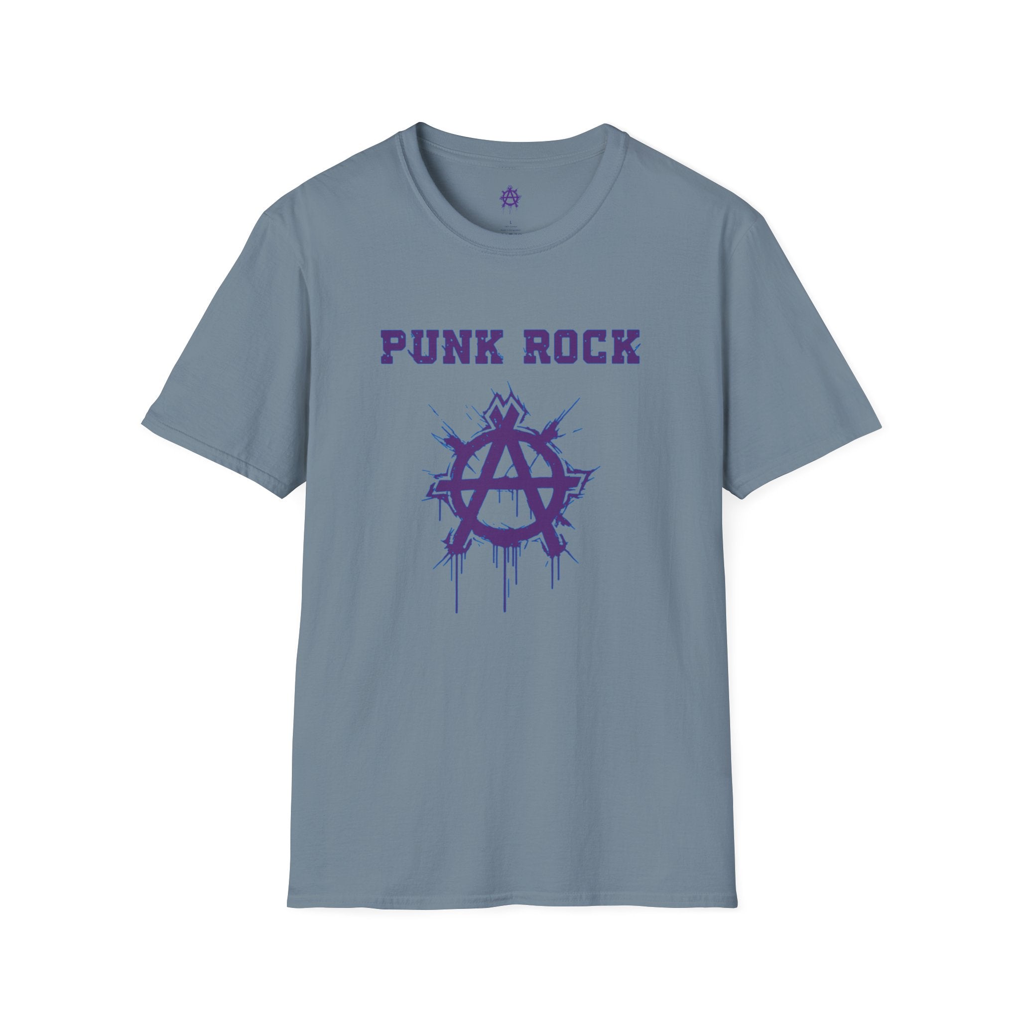 Purple And Blue Punk Rock Small-Anarchy | Paint-Splat-Drip | Graphic T-Shirt
