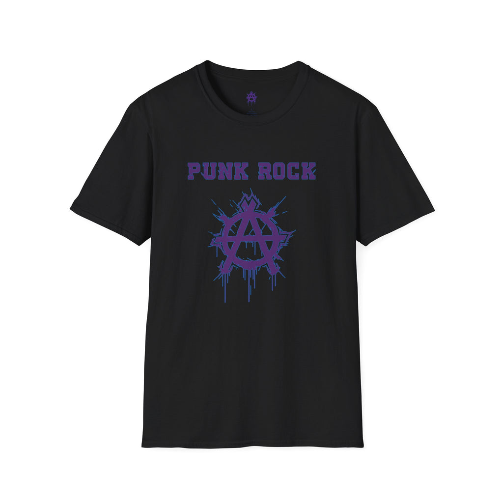 Purple And Blue Punk Rock Small-Anarchy | Paint-Splat-Drip | Graphic T-Shirt