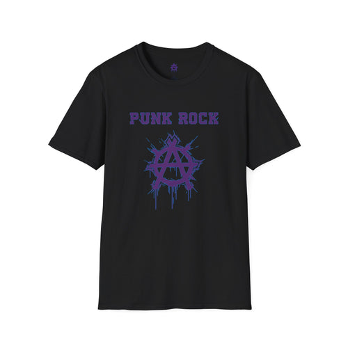 Purple And Blue Punk Rock Small-Anarchy | Paint-Splat-Drip | Graphic T-Shirt