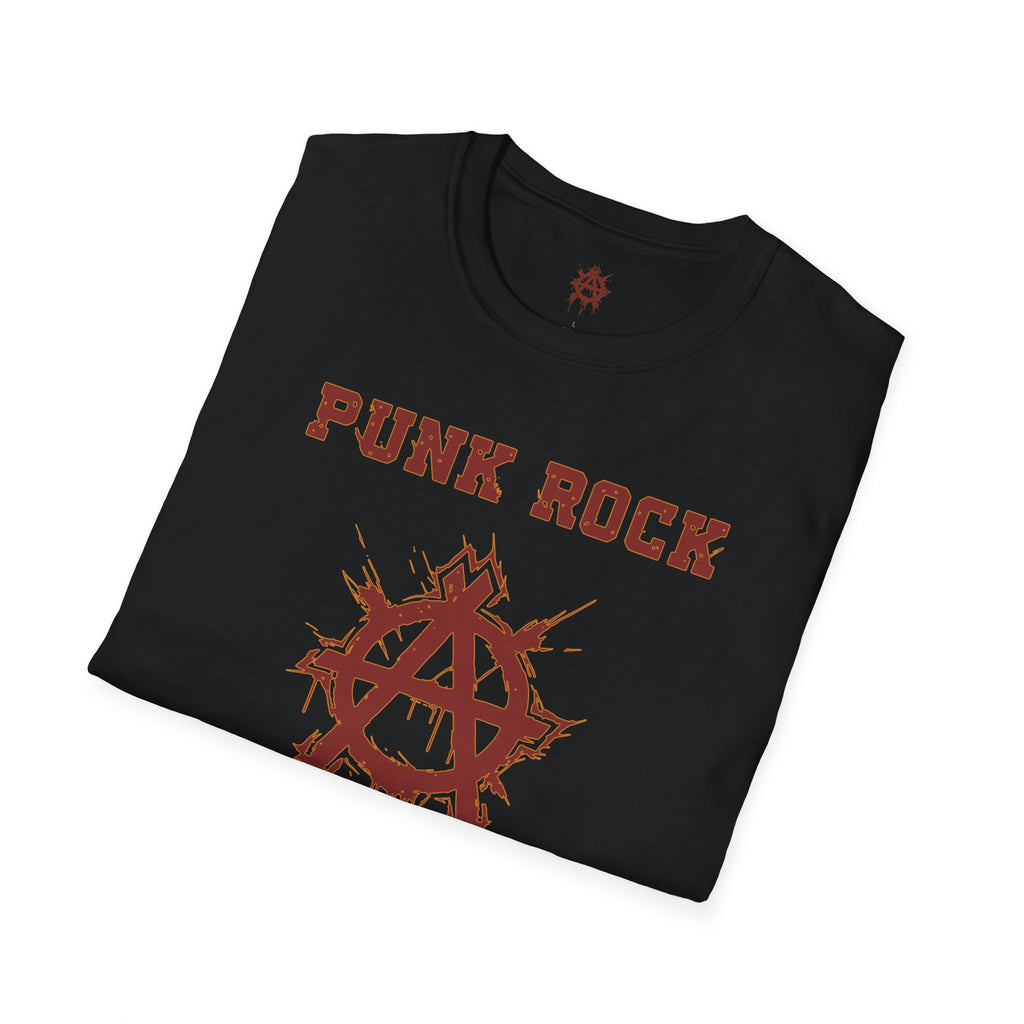 Red And Orange Punk Rock Small-Anarchy | Paint-Splat-Drip | Graphic T-Shirt
