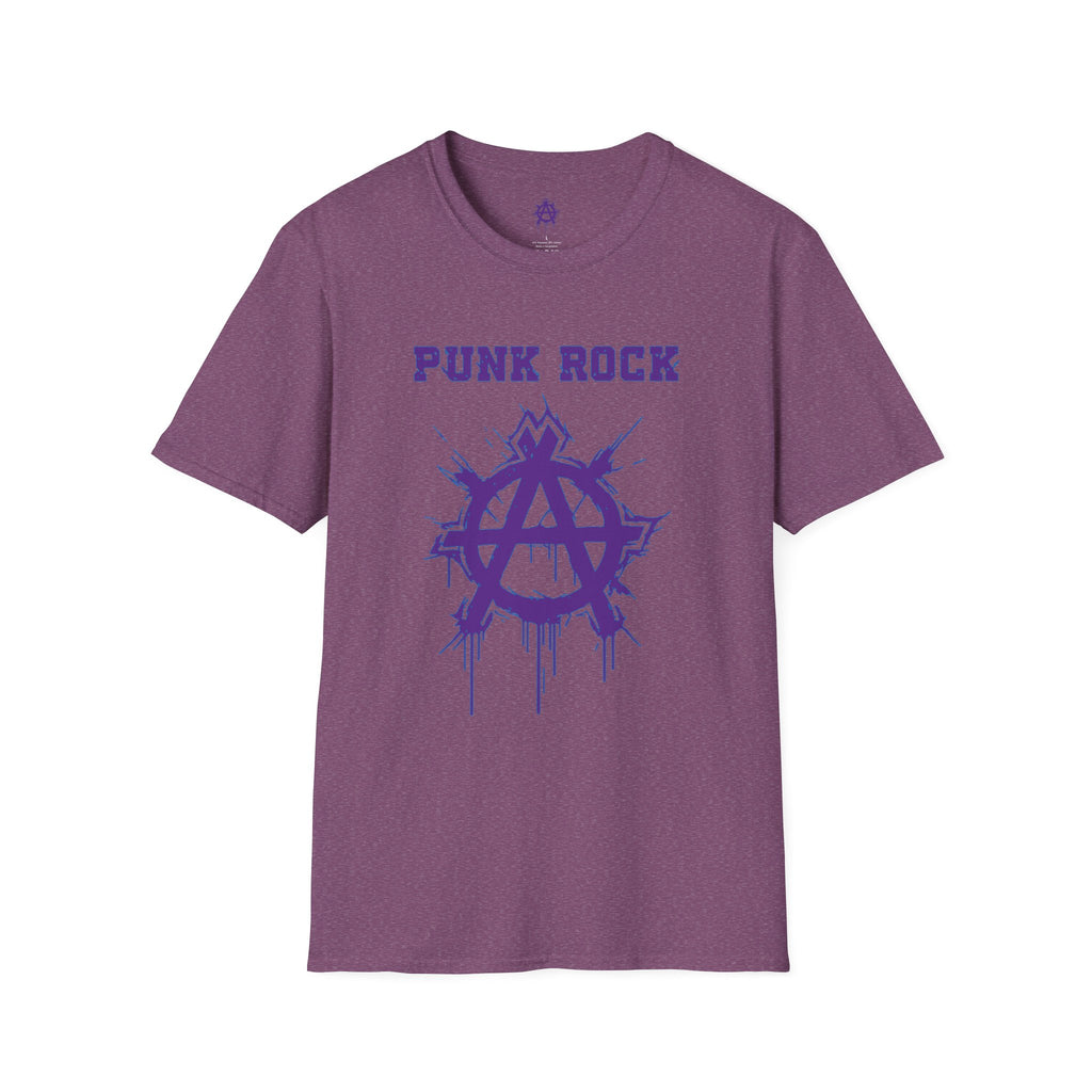Purple And Blue Punk Rock Large-Anarchy | Paint-Splat-Drip | Graphic T-Shirt