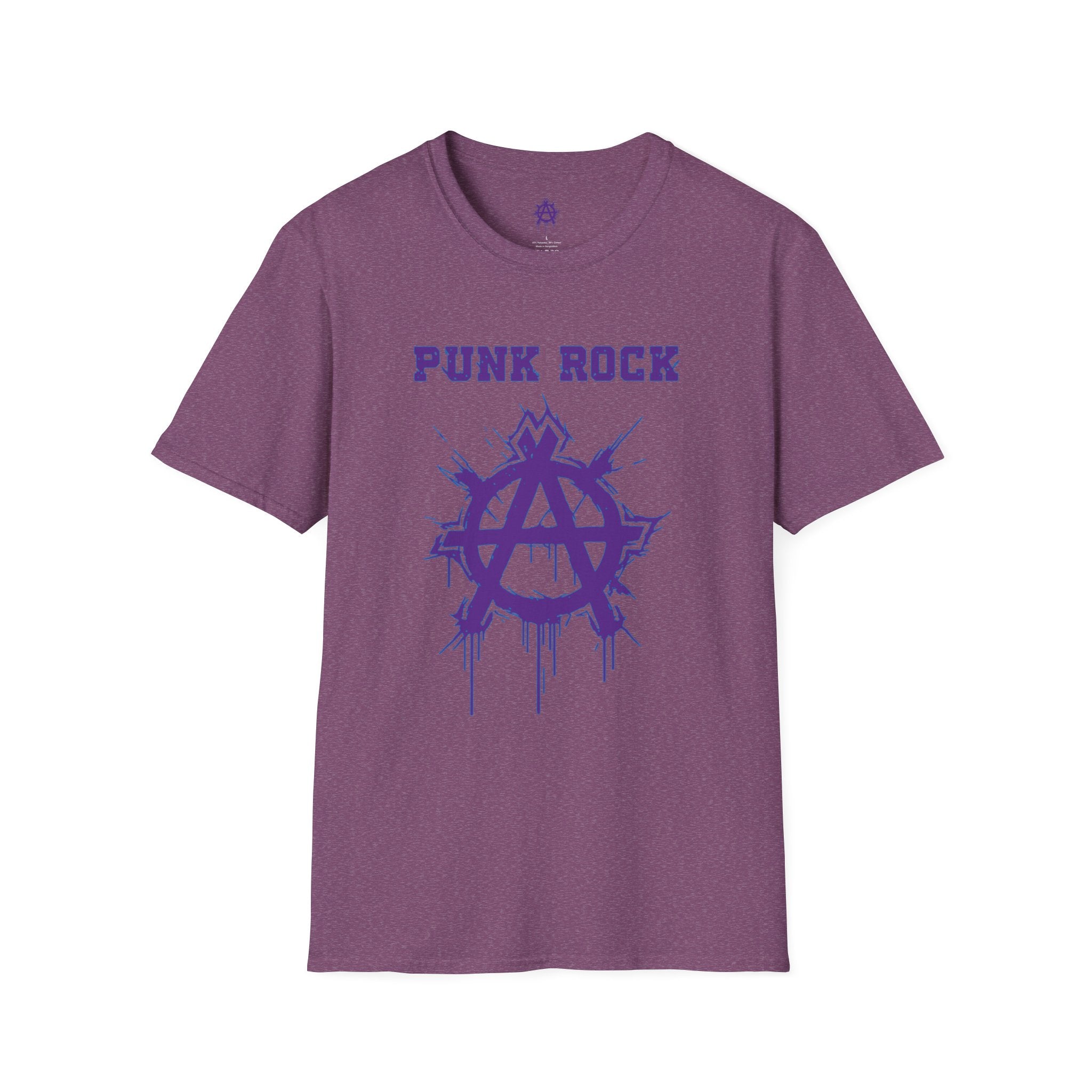 Purple And Blue Punk Rock Large-Anarchy | Paint-Splat-Drip | Graphic T-Shirt