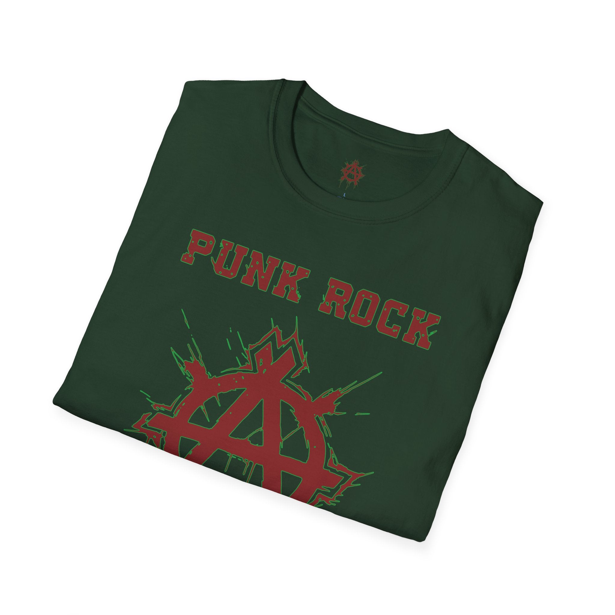 Red And Green Punk Rock Large-Anarchy | Paint-Splat-Drip | Graphic T-Shirt