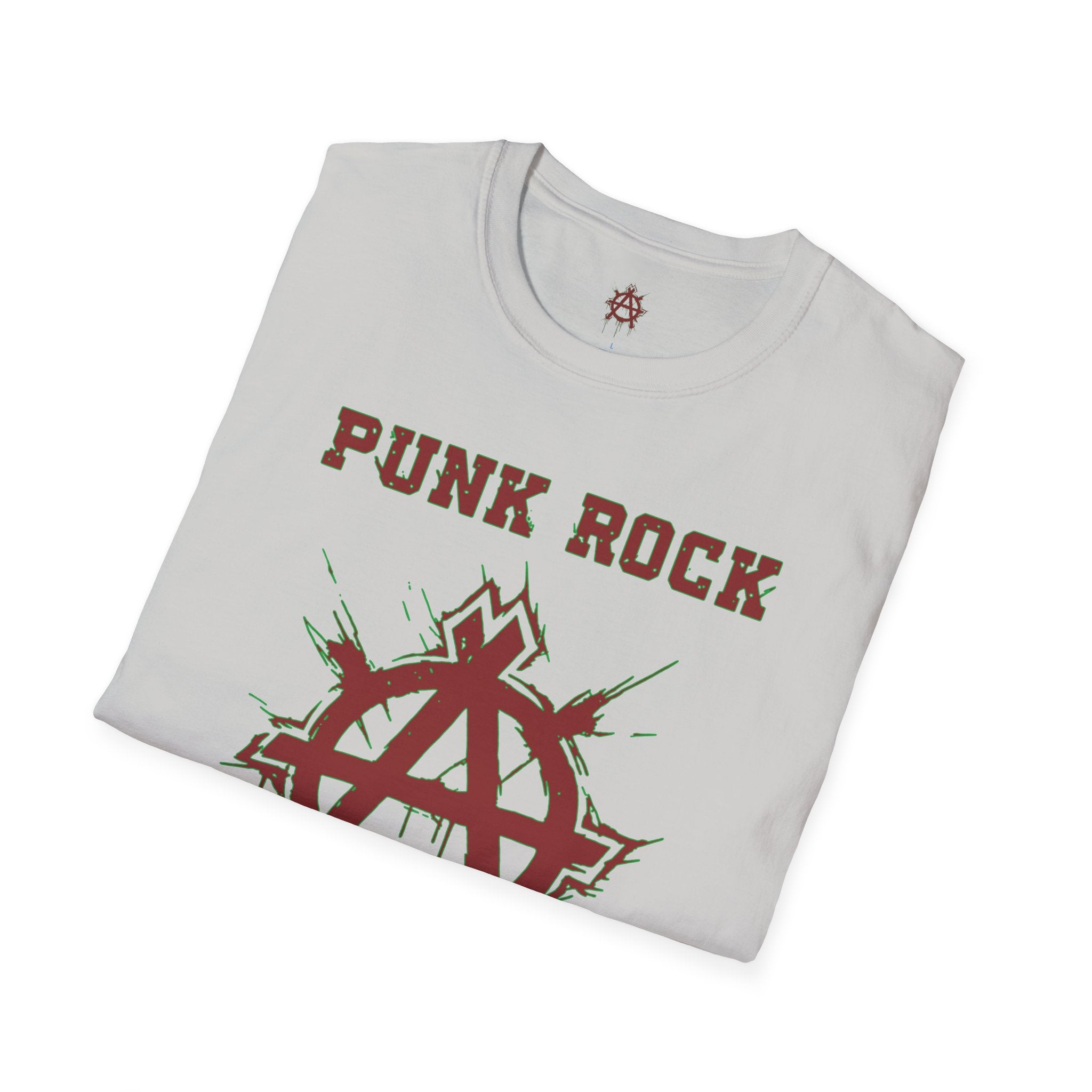 Red And Green Punk Rock Large-Anarchy | Paint-Splat-Drip | Graphic T-Shirt