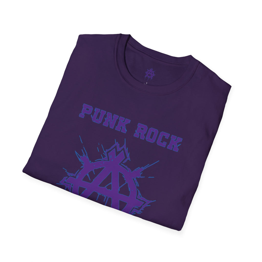 Purple And Blue Punk Rock Large-Anarchy | Paint-Splat-Drip | Graphic T-Shirt