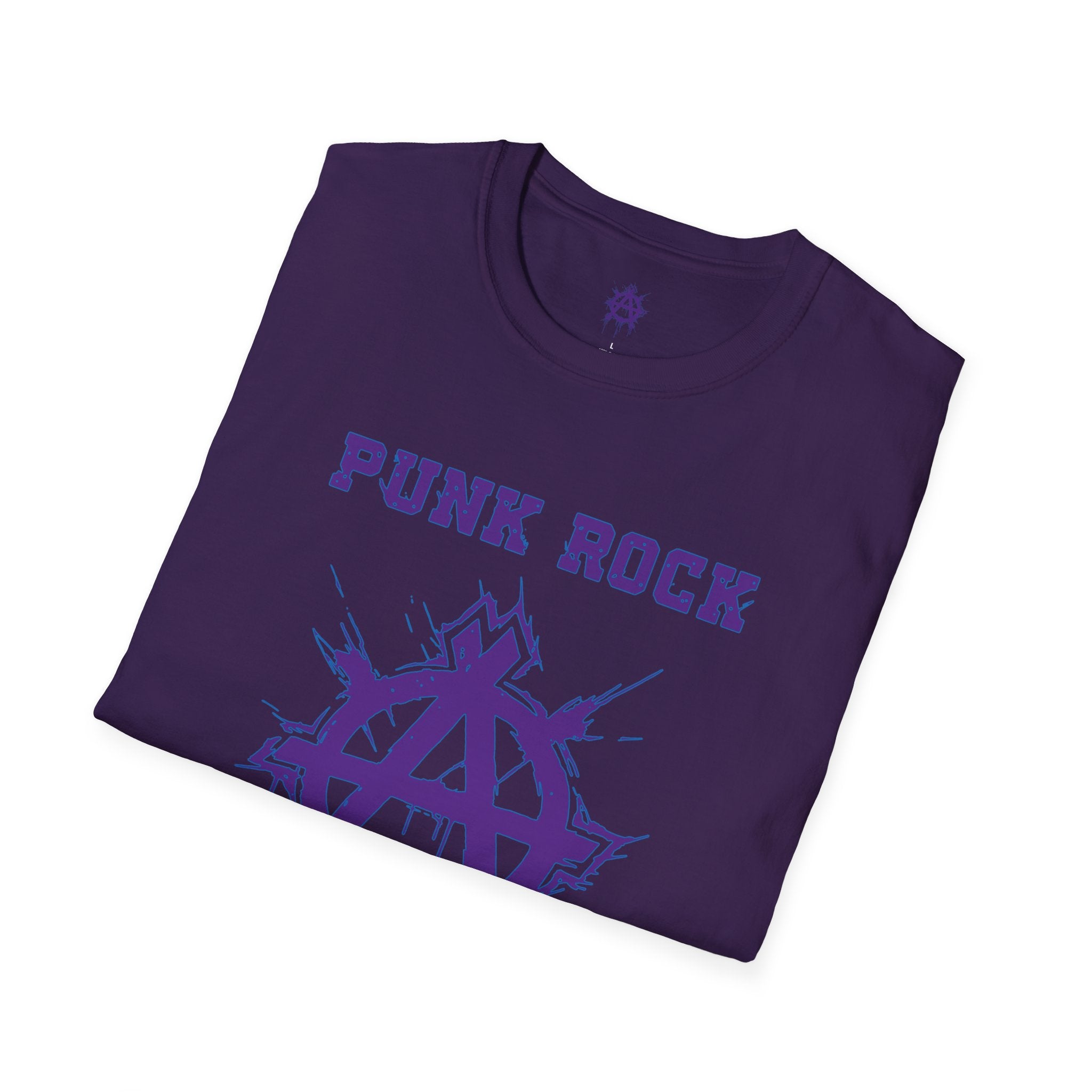 Purple And Blue Punk Rock Large-Anarchy | Paint-Splat-Drip | Graphic T-Shirt