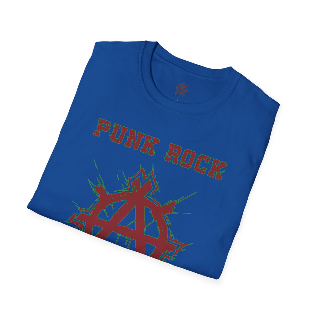 Red And Green Punk Rock Large-Anarchy | Paint-Splat-Drip | Graphic T-Shirt