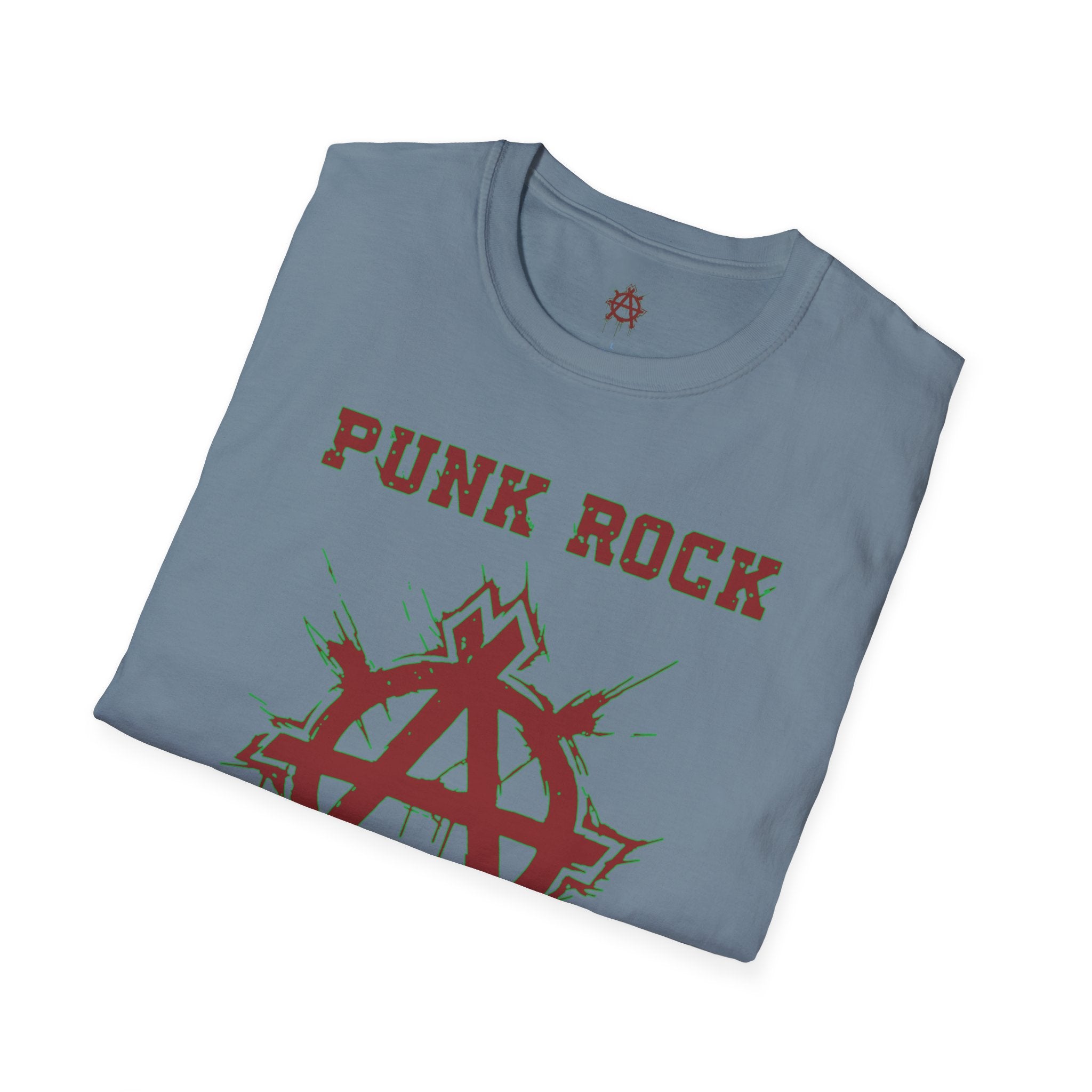 Red And Green Punk Rock Large-Anarchy | Paint-Splat-Drip | Graphic T-Shirt