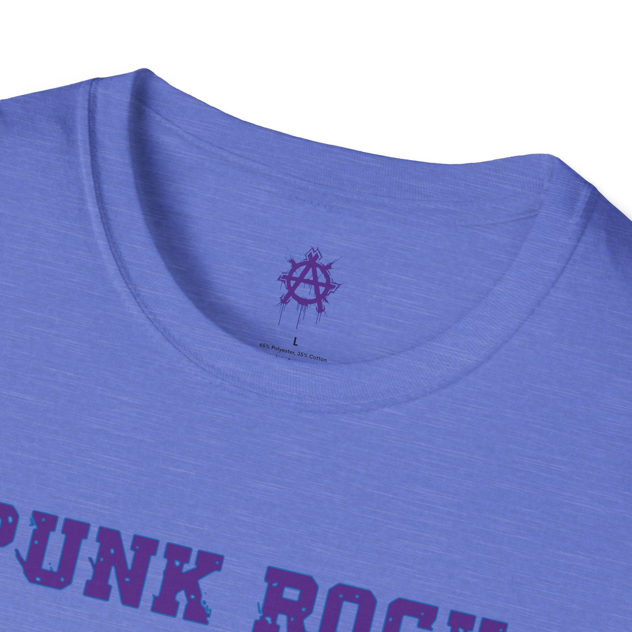 Purple And Blue Punk Rock Large-Anarchy | Paint-Splat-Drip | Graphic T-Shirt