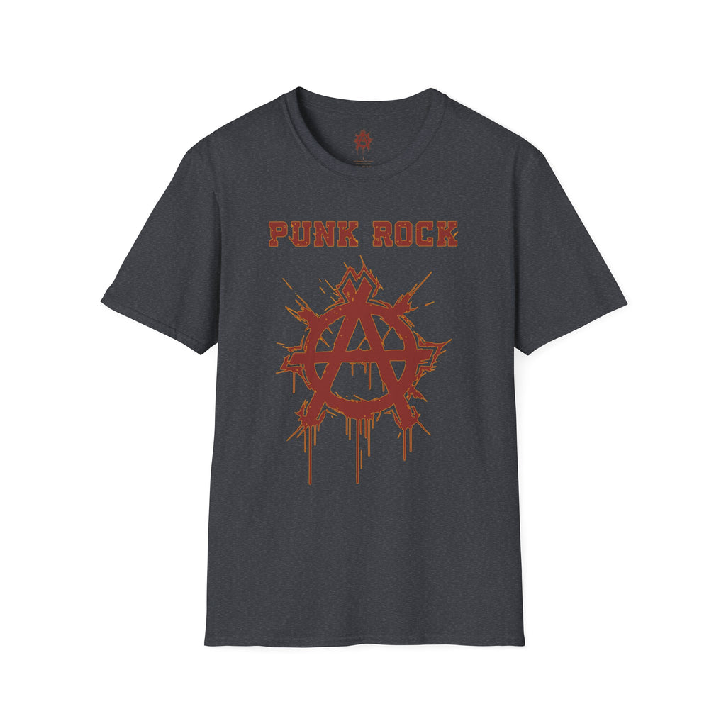 Red And Orange Punk Rock Large-Anarchy | Paint-Splat-Drip | Graphic T-Shirt
