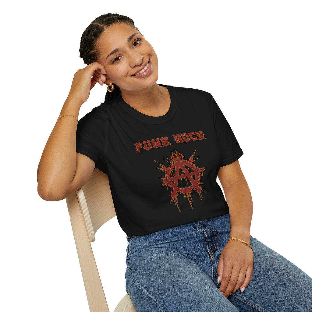 Red And Orange Punk Rock Small-Anarchy | Paint-Splat-Drip | Graphic T-Shirt