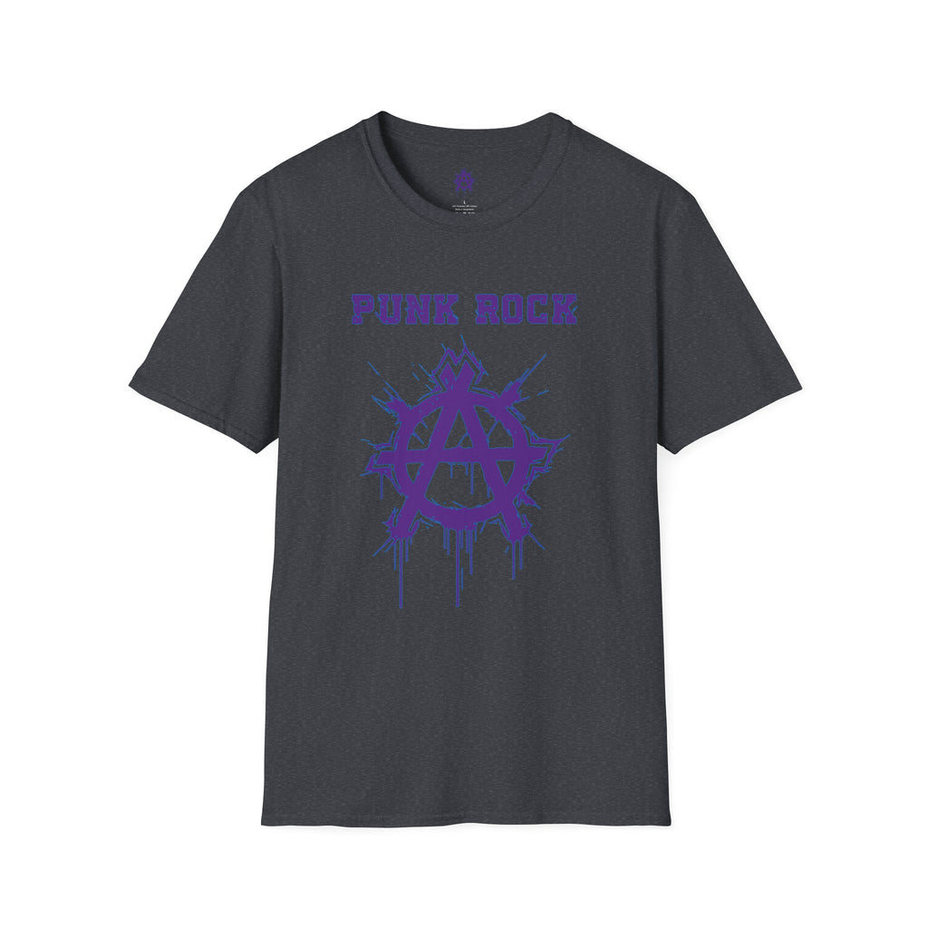 Purple And Blue Punk Rock Large-Anarchy | Paint-Splat-Drip | Graphic T-Shirt