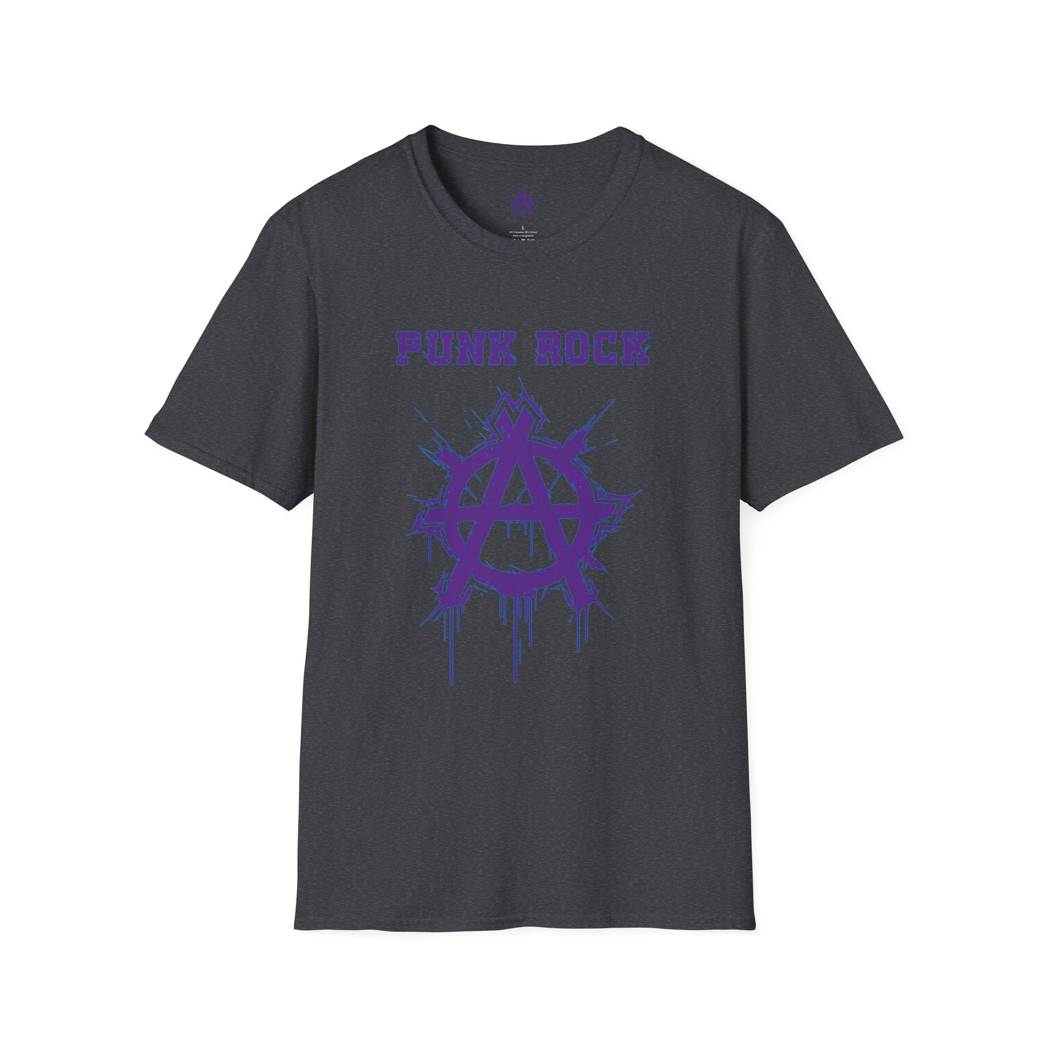Purple And Blue Punk Rock Large-Anarchy | Paint-Splat-Drip | Graphic T-Shirt