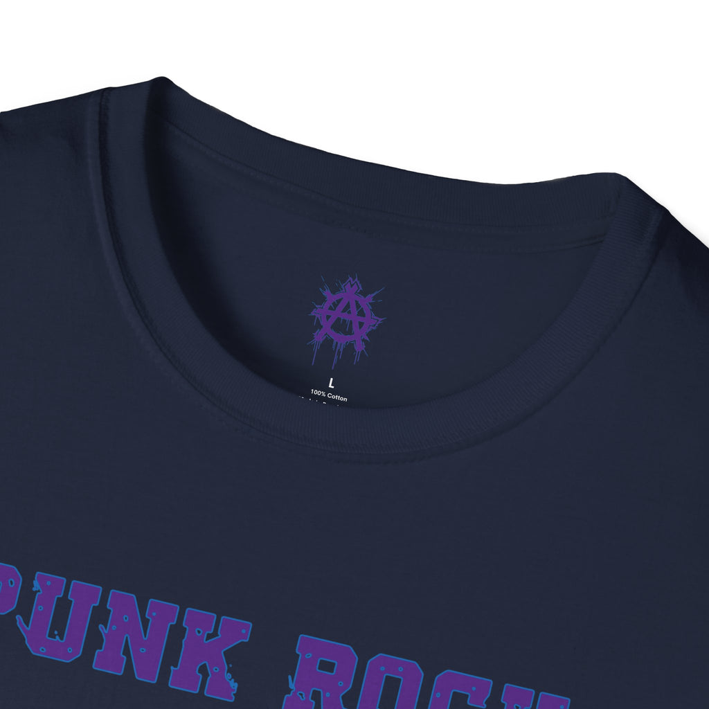 Purple And Blue Punk Rock Large-Anarchy | Paint-Splat-Drip | Graphic T-Shirt