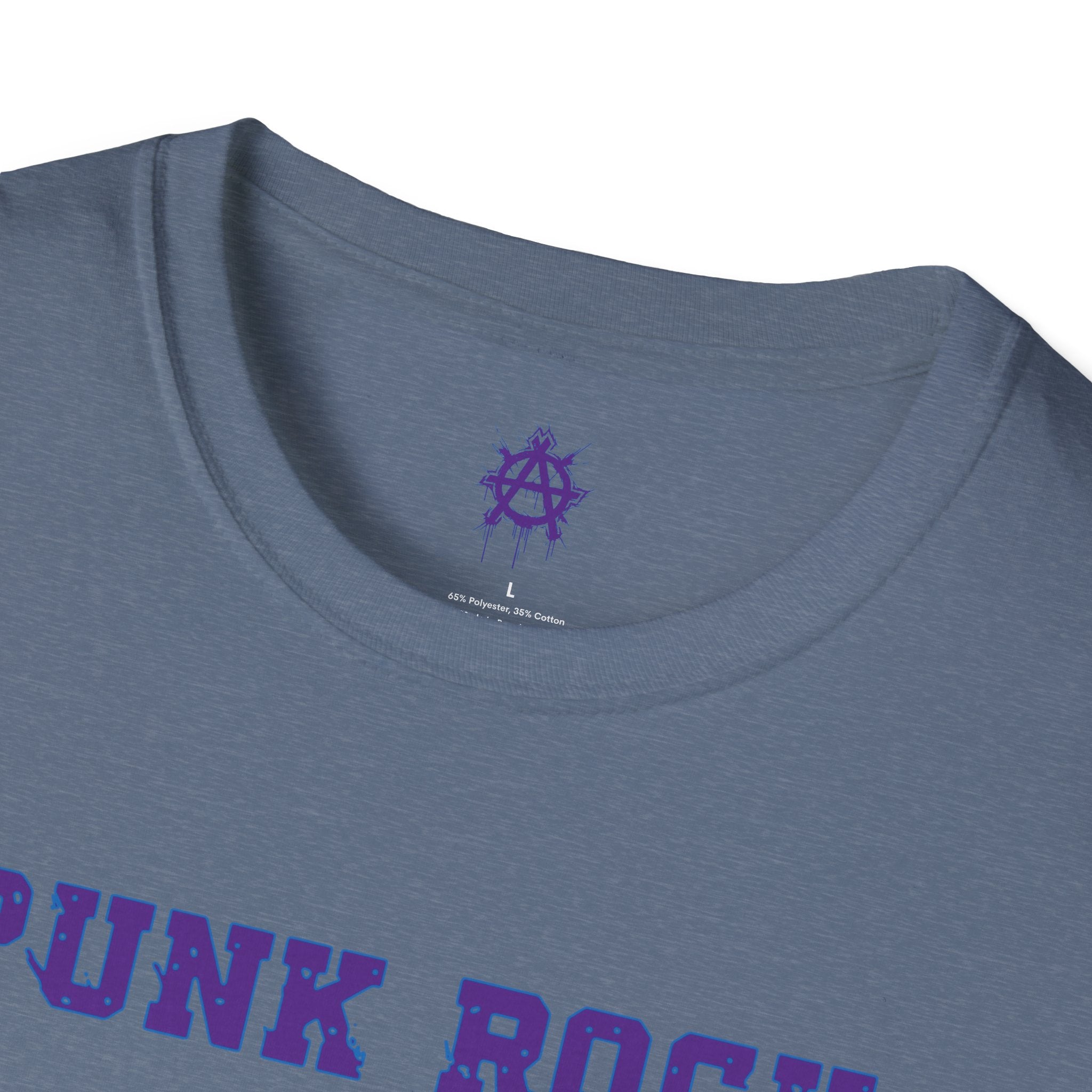Purple And Blue Punk Rock Large-Anarchy | Paint-Splat-Drip | Graphic T-Shirt