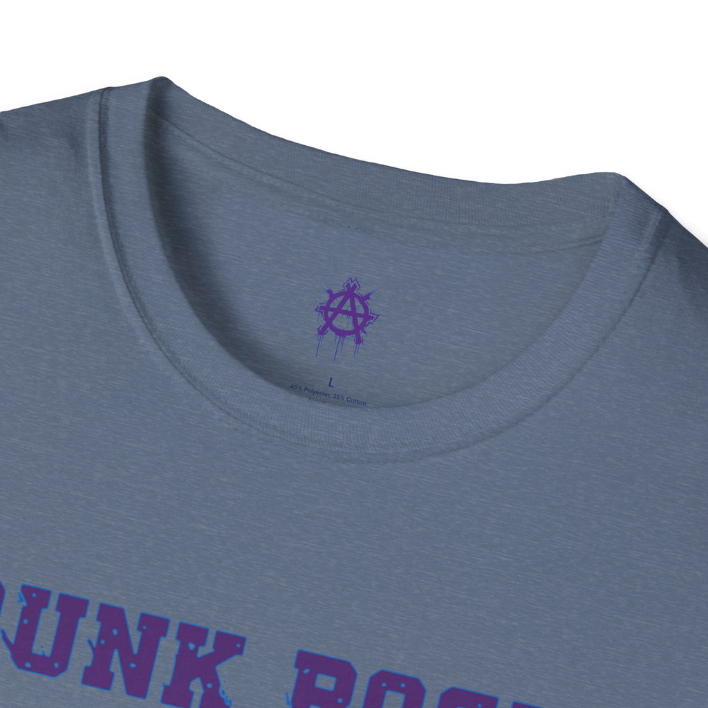 Purple And Blue Punk Rock Small-Anarchy | Paint-Splat-Drip | Graphic T-Shirt