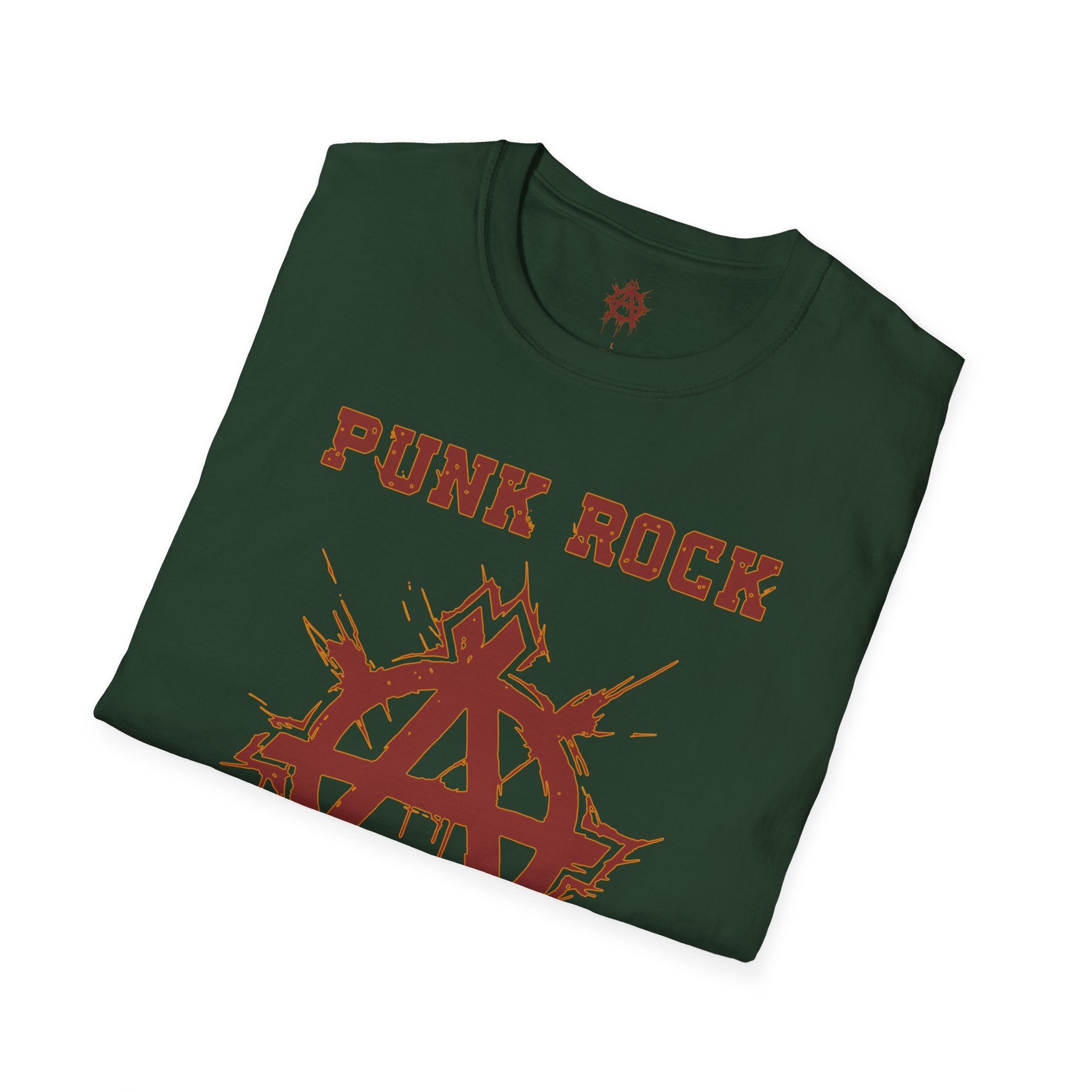 Red And Orange Punk Rock Large-Anarchy | Paint-Splat-Drip | Graphic T-Shirt