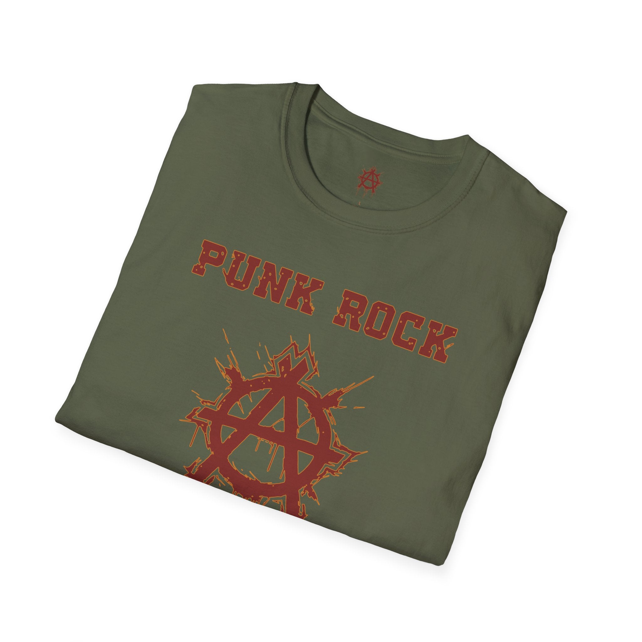 Red And Orange Punk Rock Small-Anarchy | Paint-Splat-Drip | Graphic T-Shirt